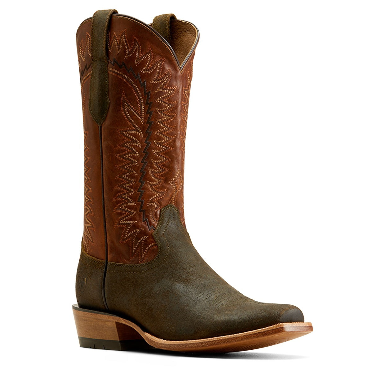 Ariat Olive Roughout/Copper Crunch Futurity Time Men's Cowboy Boots 10047717