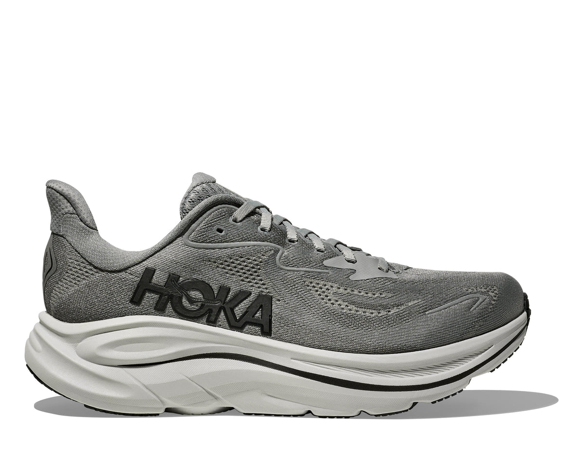 Hoka Galactic Grey/Asteroid Clifton 10 Wide Width Men's Running Shoes 1162032-GYST