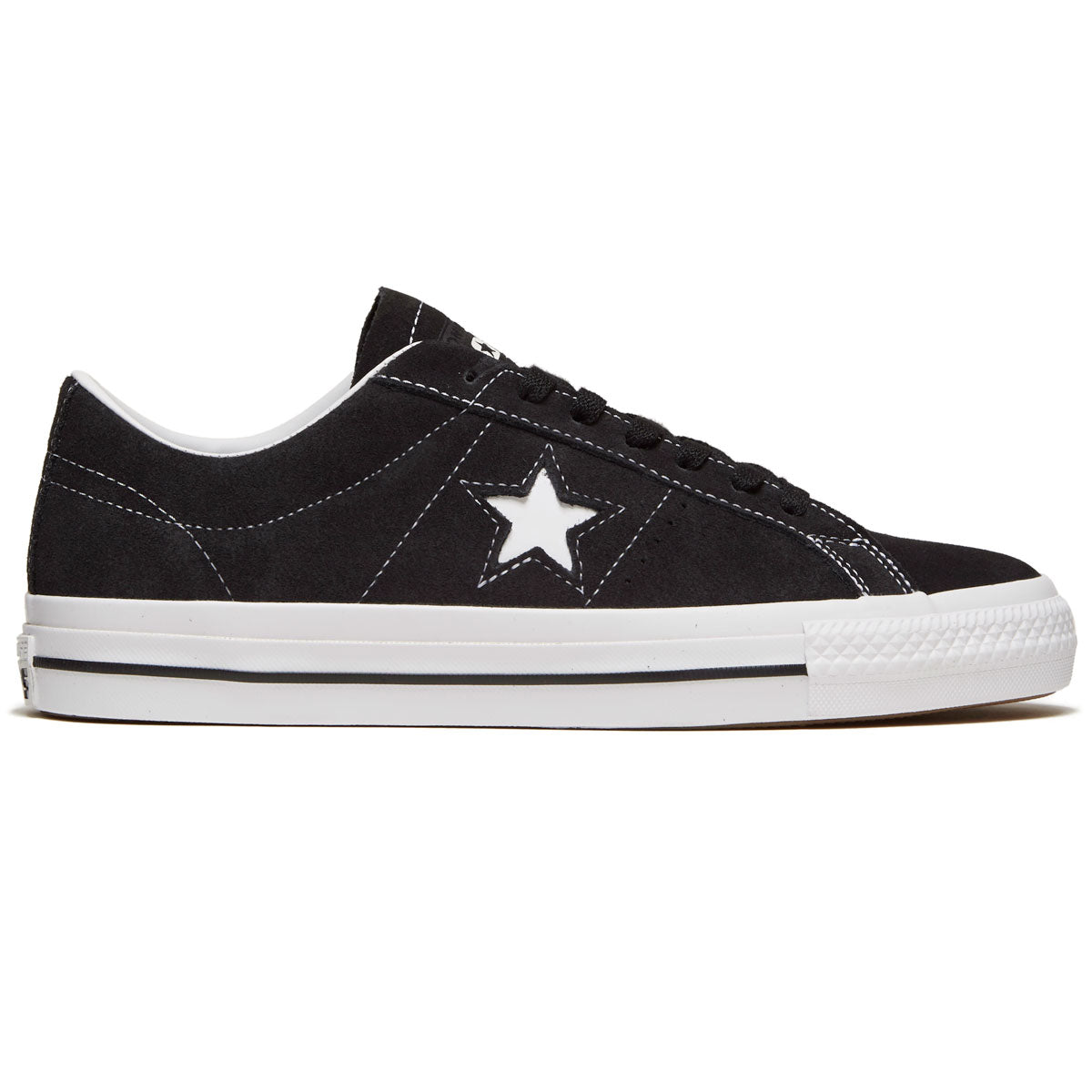 Converse One Star Pro Ox Shoes - Black/Black/White