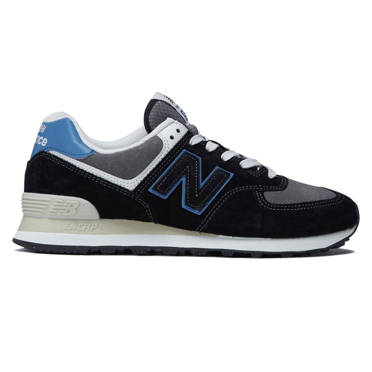 New Balance 574 Shoes - Black/Blue Agate