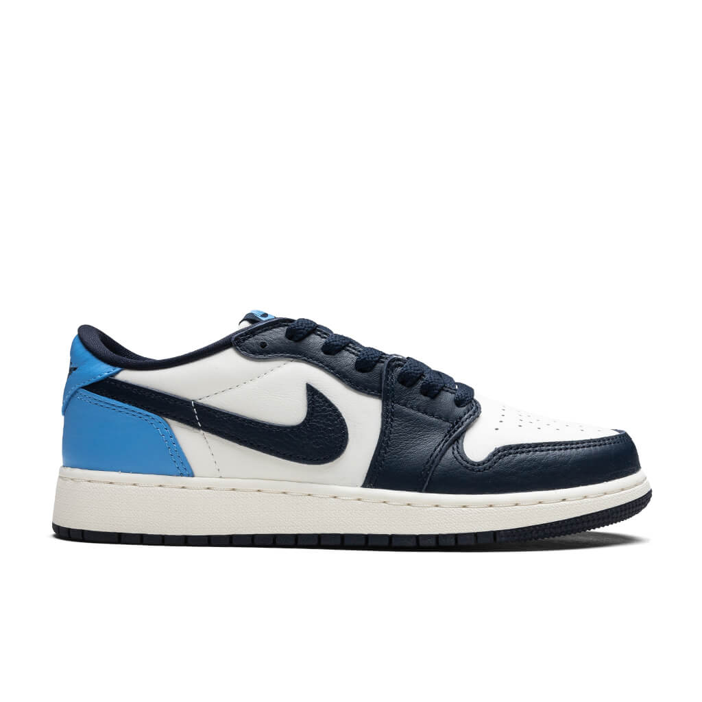 Air Jordan 1 Low OG 'Obsidian' (GS) - Obsidian/University Blue/Sail