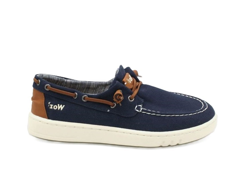 Woz Navy George Men's Canvas Easy On Shoes GEORGE-CV-NAV
