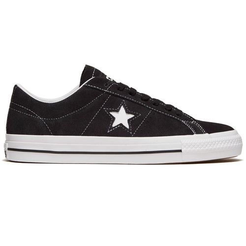 Converse One Star Pro Ox Shoes - Black/Black/White