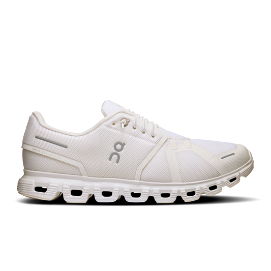 On White/White Cloud 6 Men's Athletic Shoes 3MF10071200