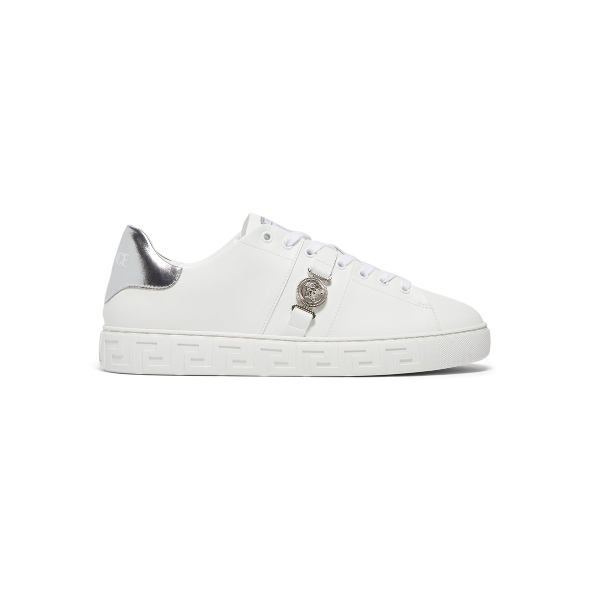 Versace Medusa Biggie Greca Sneakers (White/Silver)