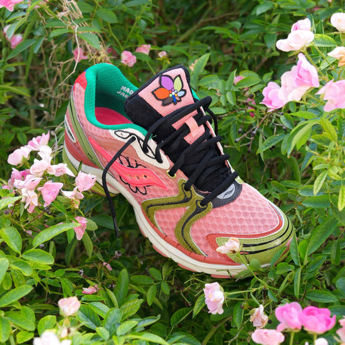 SAUCONY X JAE TIPS Progrid Triumph 4 Virginia Creeper (Peach/Leaf)