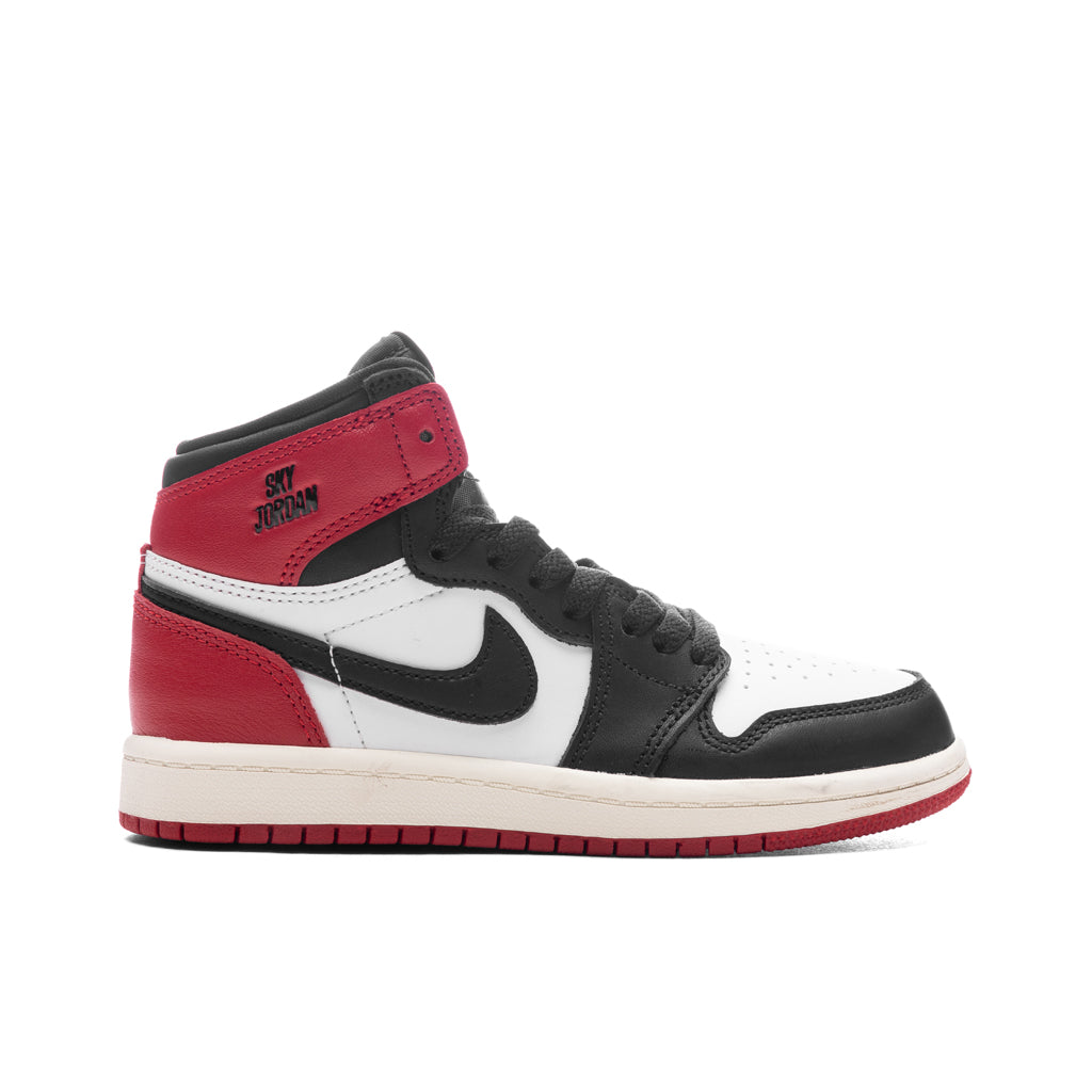 Air Jordan 1 Retro High OG (PS) 'Black Toe Reimagined' - White/Black/Varsity Red/Sail