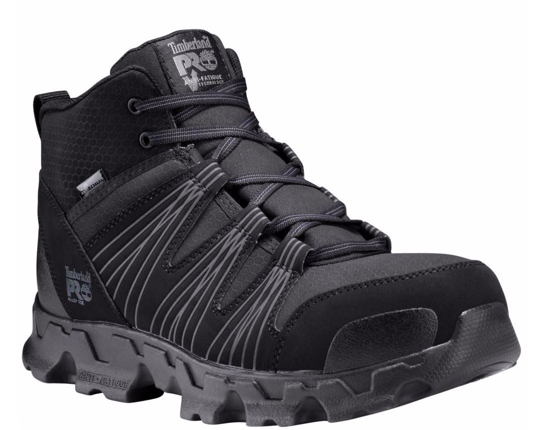 Timberland Pro Powertrain ESD Alloy Safety Toe Black Mens Work Boots A11QF