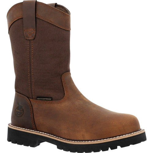 Georgia Boots Brown Core 37 Steel Toe Waterproof Men's Work Boots GB00639